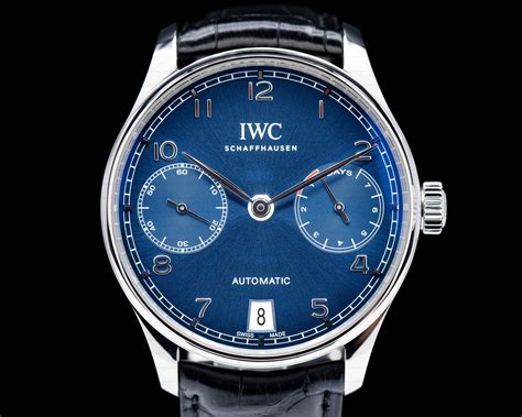 iwc 7 days blue|iwc portugieser series.